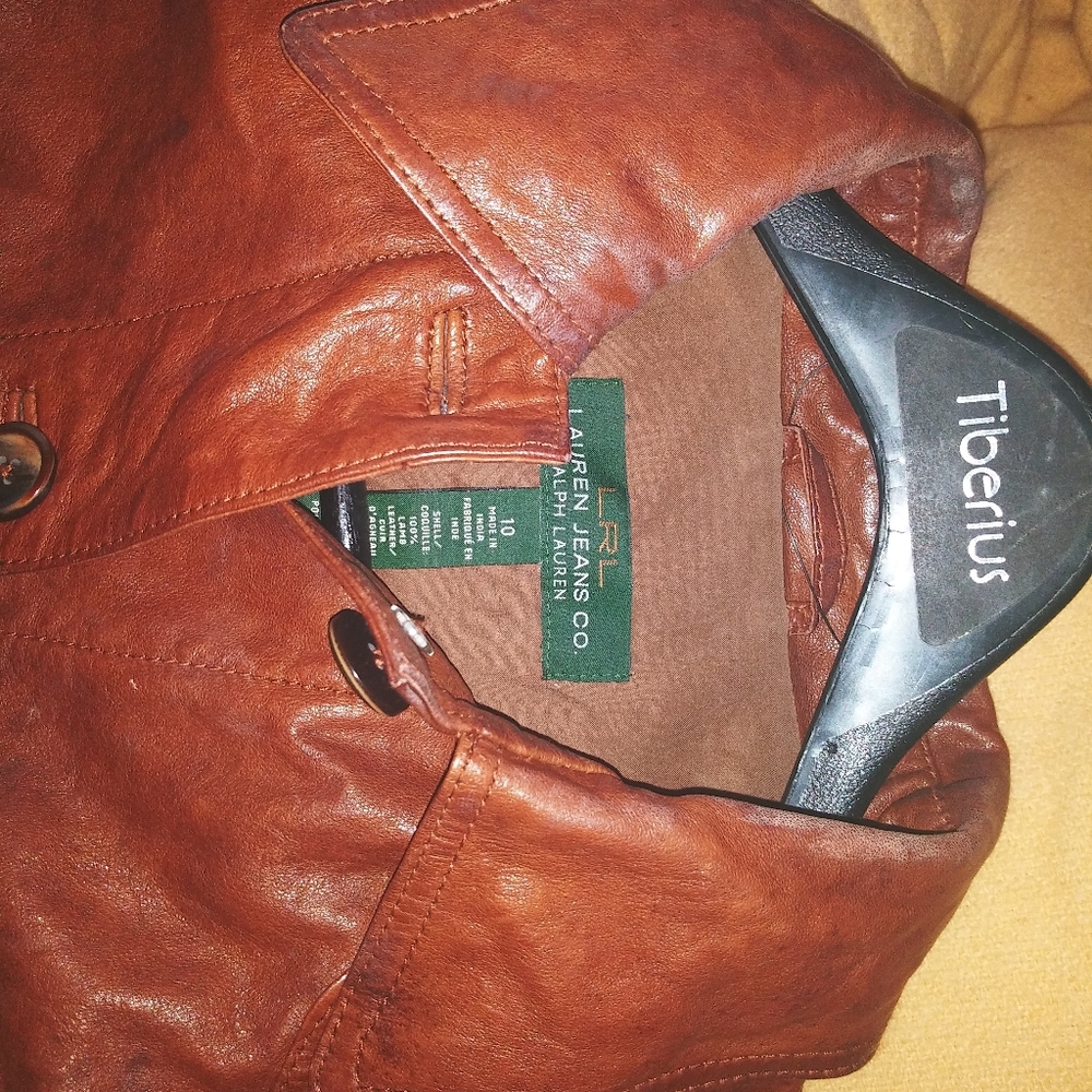 GENUINE RALPH LAUREN LEATHER JACKET